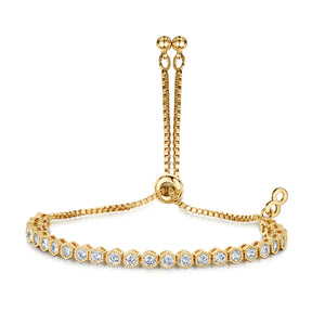 Anya Pendant, bracelet & stud earrings Millegrain - Gold