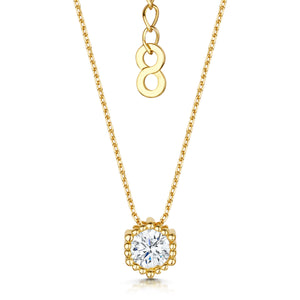 Anya Pendant, bracelet & stud earrings Millegrain - Gold