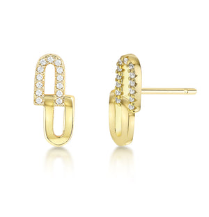 Chain Link earrings- Yellow gold