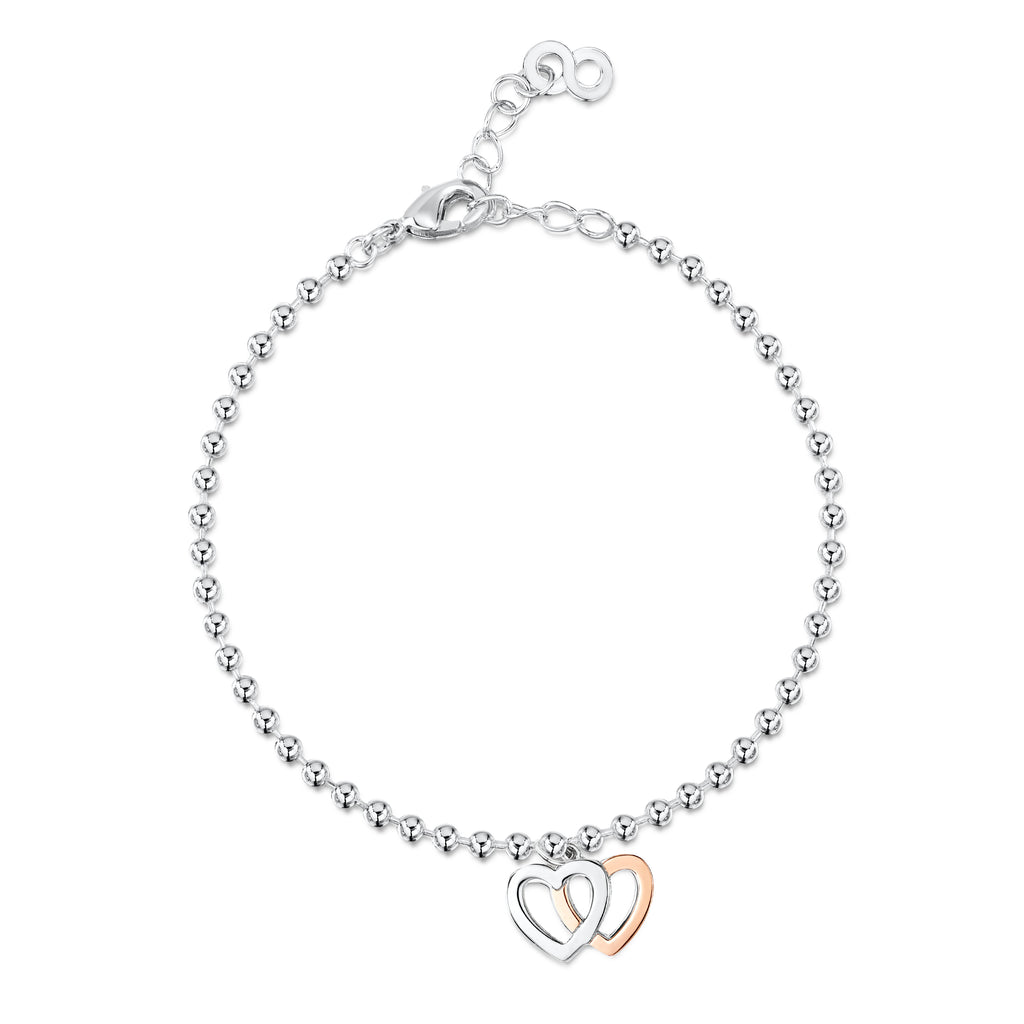 Two tone discount heart bracelet