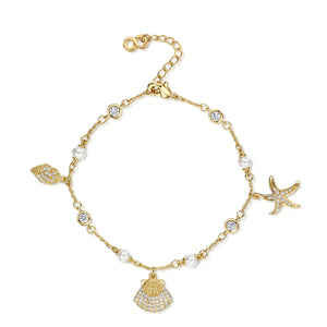 Michelle bracelet, gold, infinity charm bracelet   