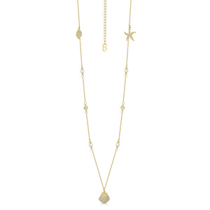 Michelle Necklace - Gold/Clear