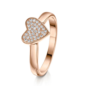Alice Stacking Ring 'Heart' - Rose Gold - S/M/L