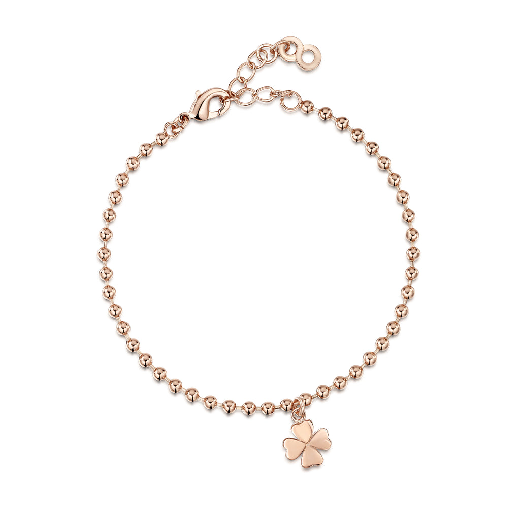 Zelly Four Leaf Clover Bracelet Pink/gold