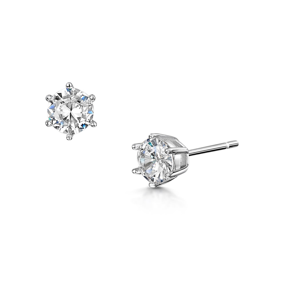 LXI Diamond Studs earrings- Rhodium