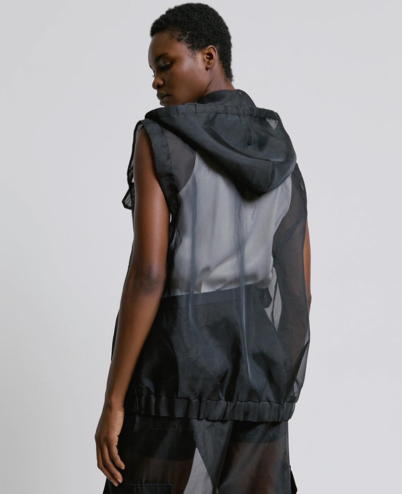 EIGHT - Organza Sleeveless Jacket