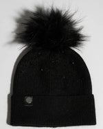 Angora and Cashmere Fur Pom Pom Hat