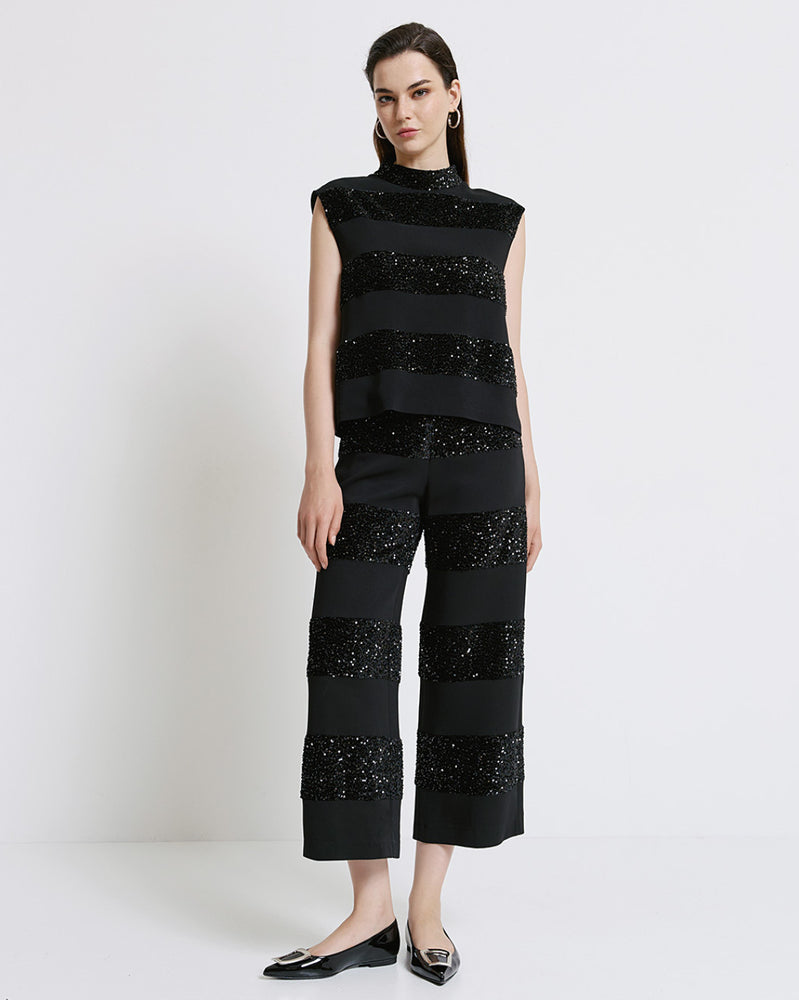 Access Sequin Stripe Trousers