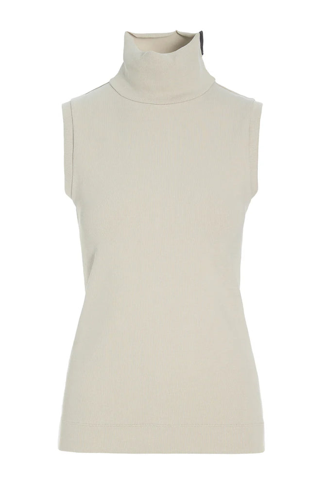 Henriette Steffensen TOP HIGH NECK | 71003 Sand