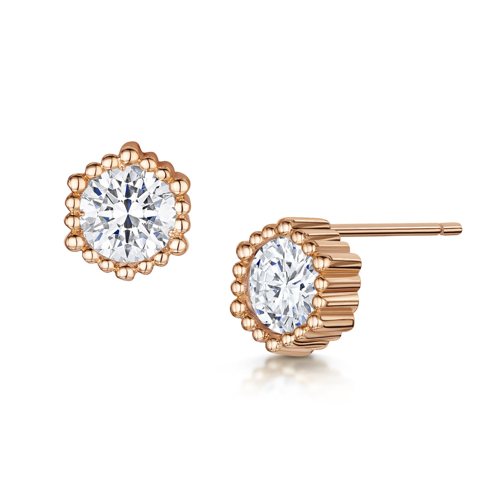 
            
                Load image into Gallery viewer, rose gold stud earrings
            
        