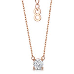 Anya Pendant 4 Claw Setting - Rose Gold