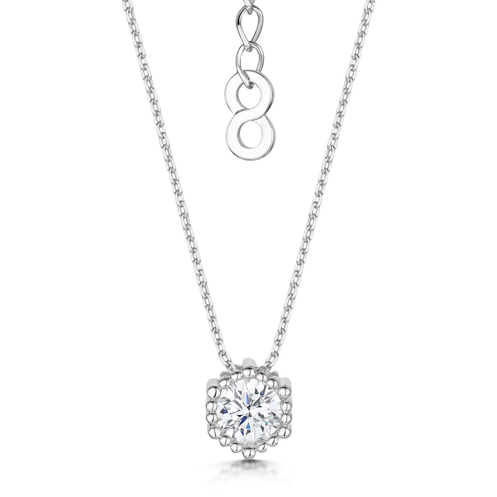
            
                Load image into Gallery viewer, rhodium solitaire pendant
            
        