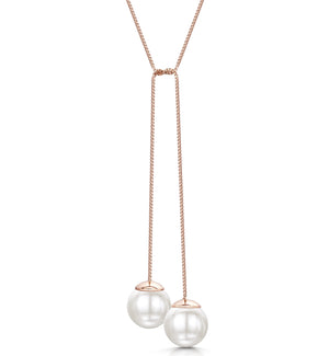 bianca pendant rose gold white pearl