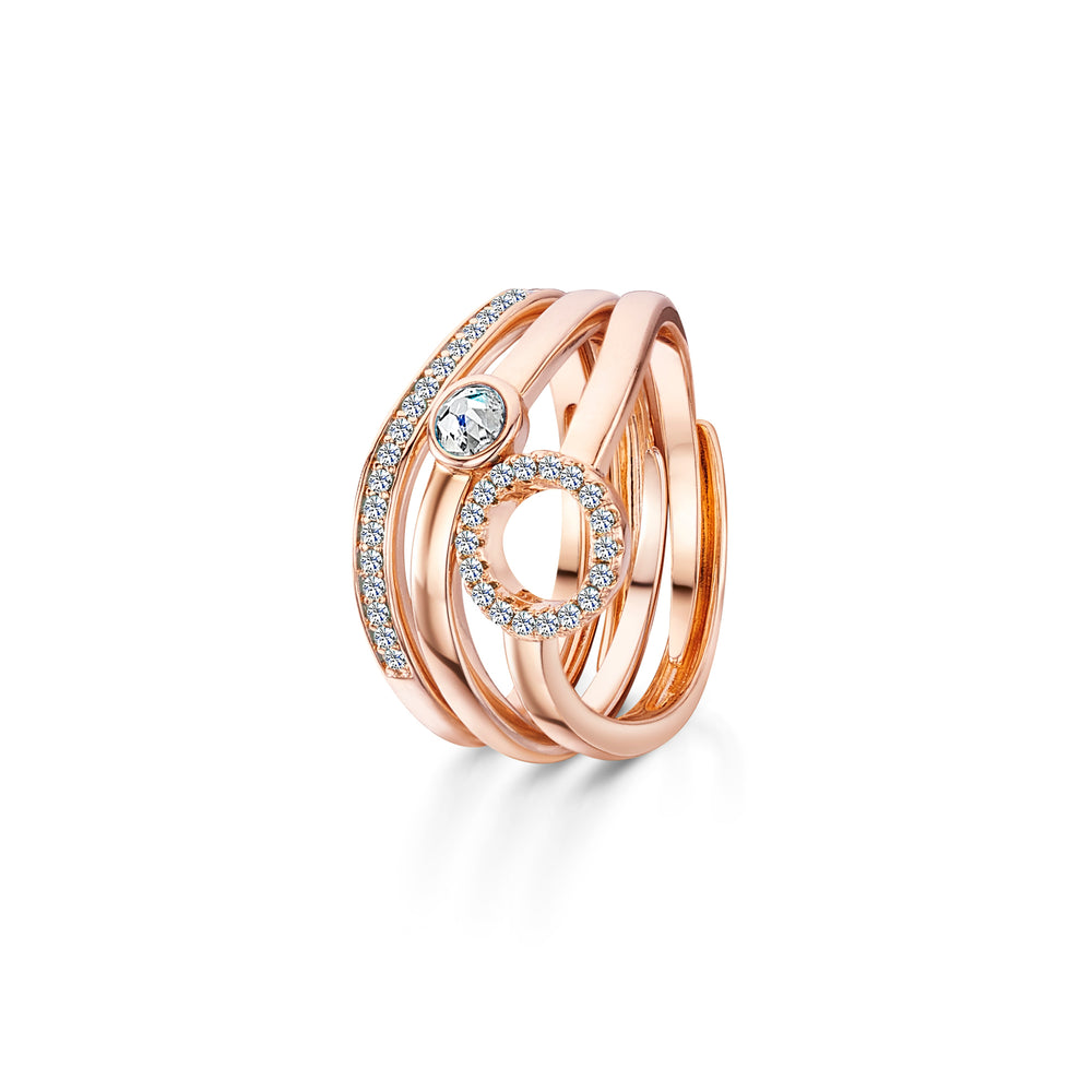 rose gold stacking ring trio