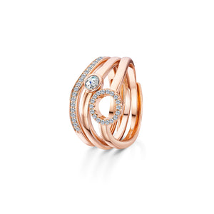 rose gold stacking ring trio