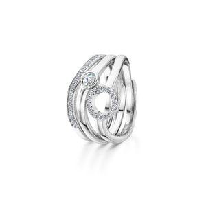 Lexi Stacking Ring Rhodium