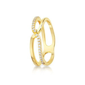 
            
                Load image into Gallery viewer, chain link ring- Yellow gold
            
        