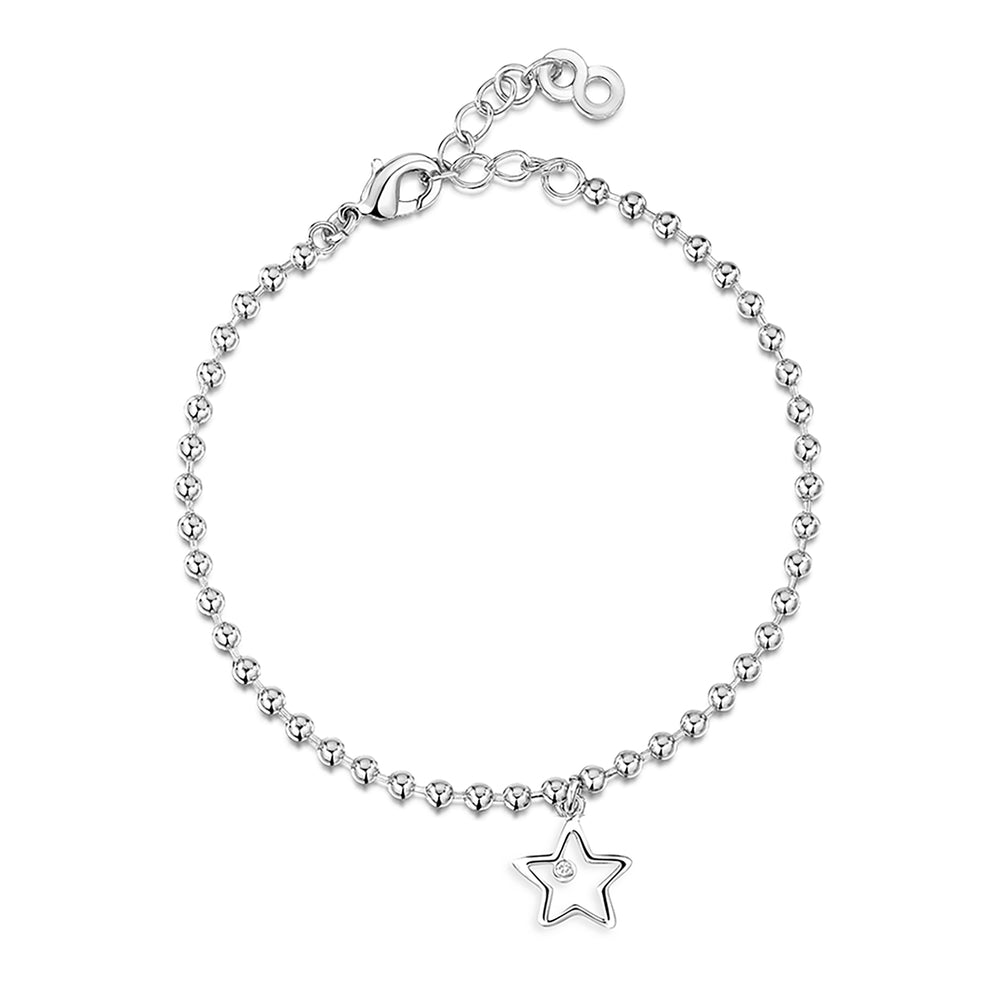 LXI Open Star Bracelet Rhodium