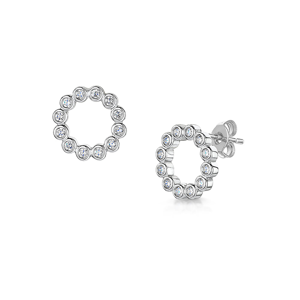 
            
                Load image into Gallery viewer, LXI CZ Halo Earrings
            
        