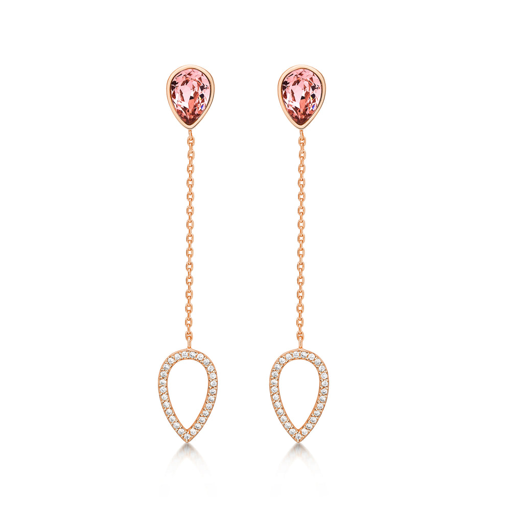 Matilda Drop Earrings- Rose Gold