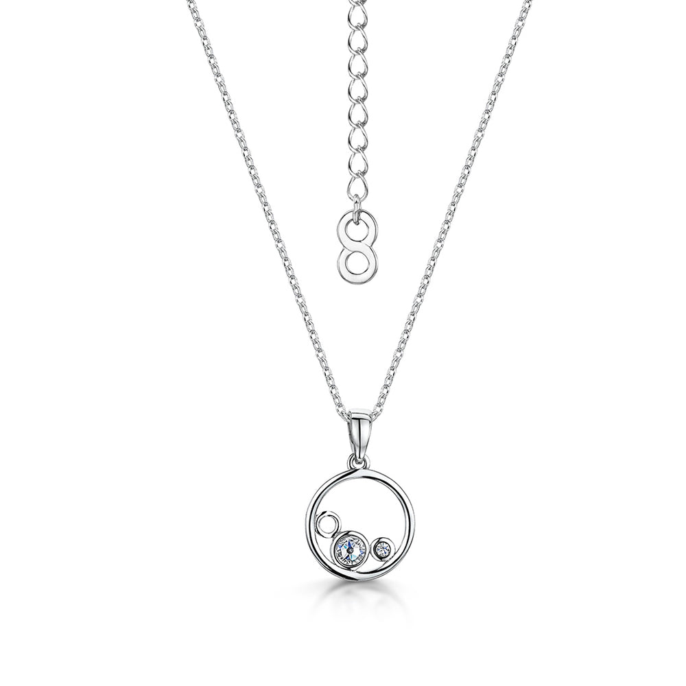 
            
                Load image into Gallery viewer, Phoebe Pendant  / Necklace - Rhodium
            
        