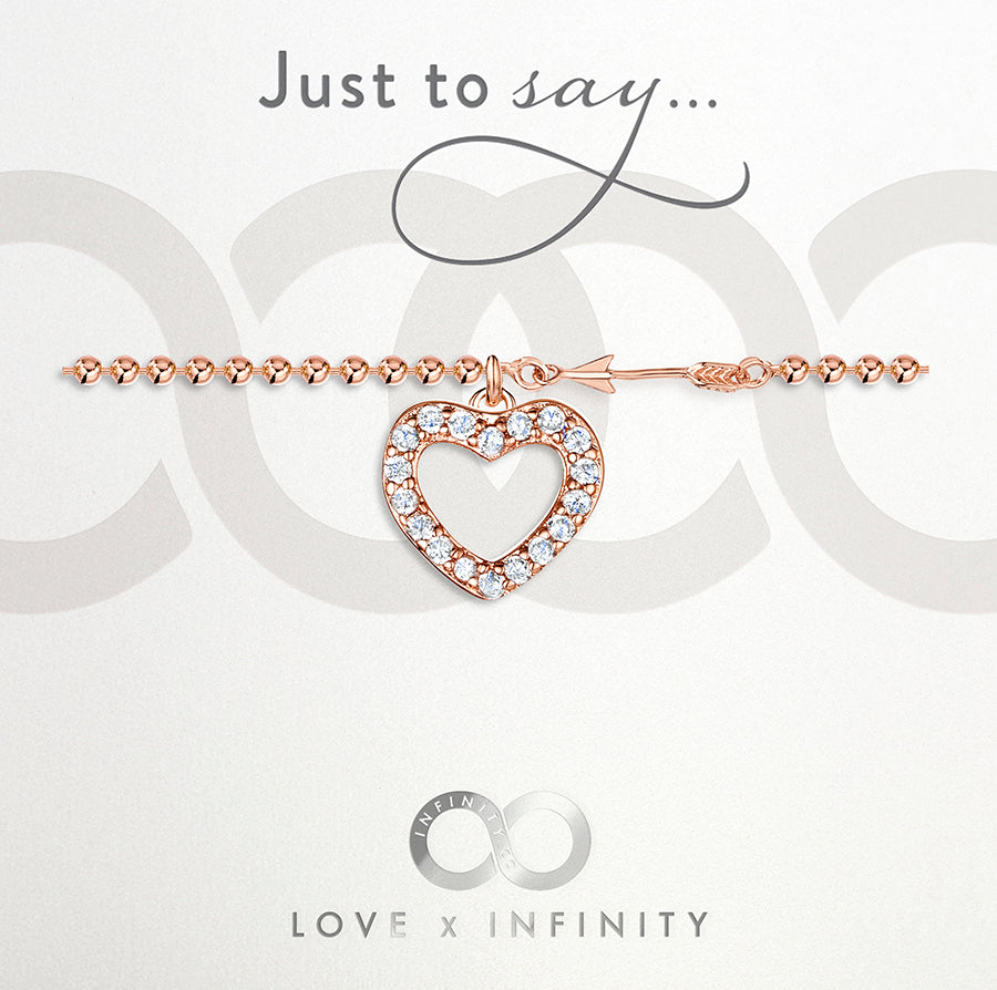 LXI Hearts & Arrows Bracelet - Rose Gold