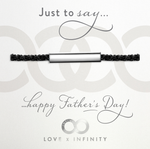 LXI Mens Happy Fathers Day Friendship Bracelet- Rhodium