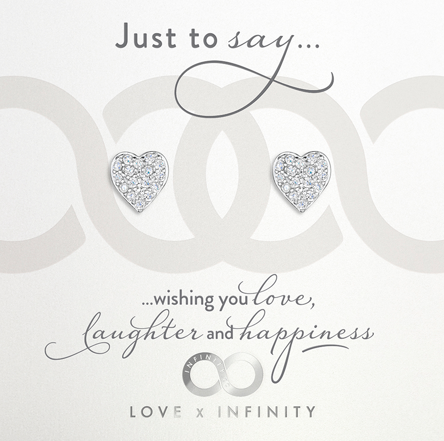 
            
                Load image into Gallery viewer, LXI Pave Heart Earrings
            
        