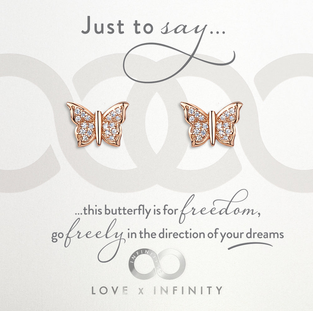 LXI Pave Butterfly Earrings