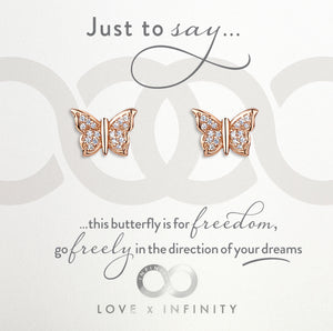 LXI Pave Butterfly Earrings