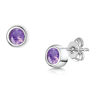 
            
                Load image into Gallery viewer, LXI Birthstone Earrings Amethyst/February
            
        