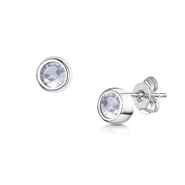 LXI Birthstone Earrings DiamondApril