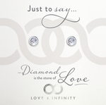 LXI Birthstone Earrings DiamondApril