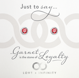 LXI Birthstone Earrings Garnet/January