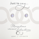 LXI Birthstone Earrings Moonstone/June