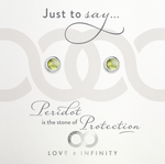 LXI Birthstone Earrings Peridot/August