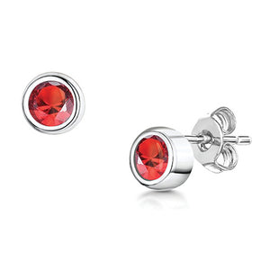 LXI Birthstone Earrings Ruby/July