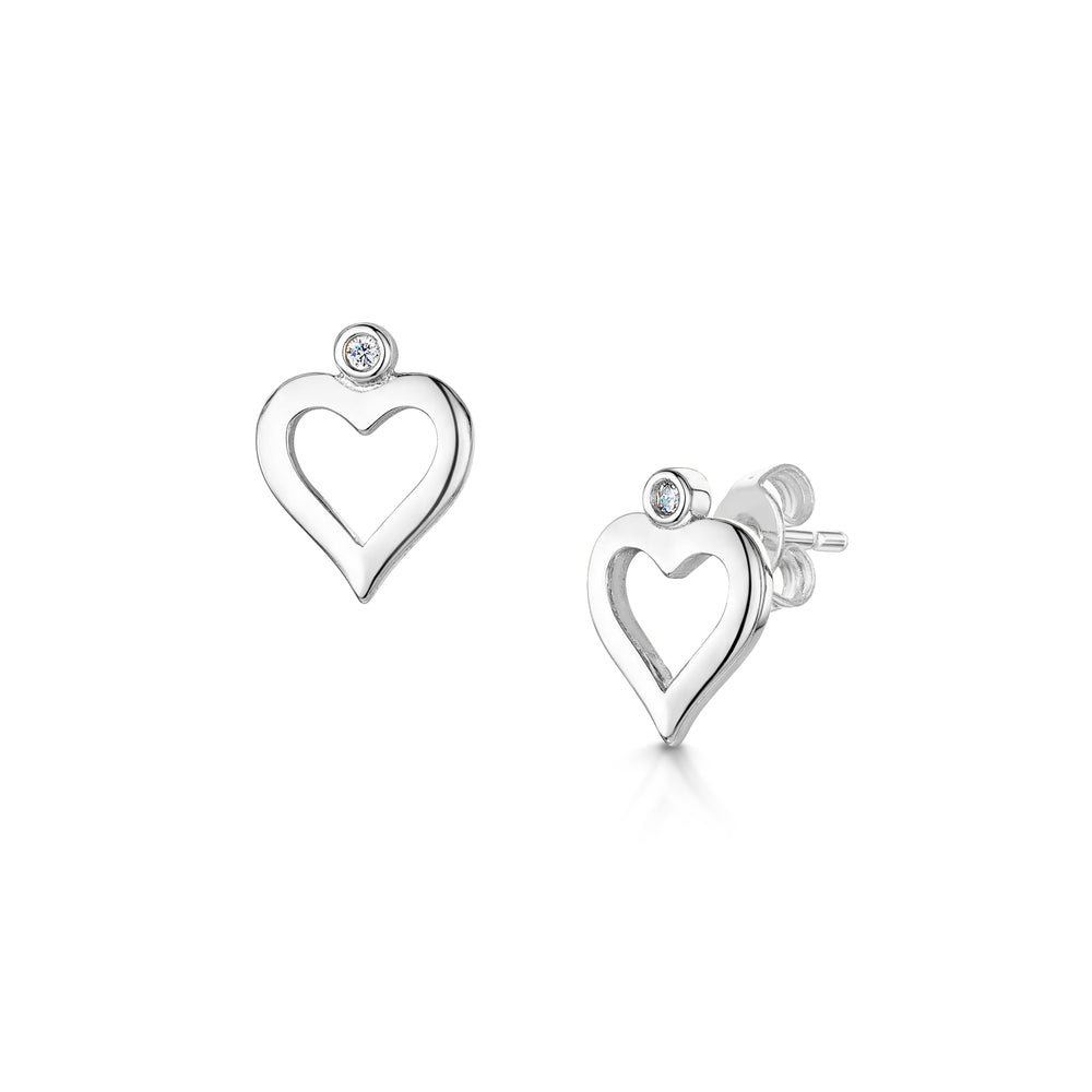 LXI Entwined Hearts Earrings Rhodium
