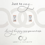 LXI Baguette earrings- Rose Gold