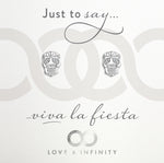 LXI Fiesta Skull earrings- Rhodium