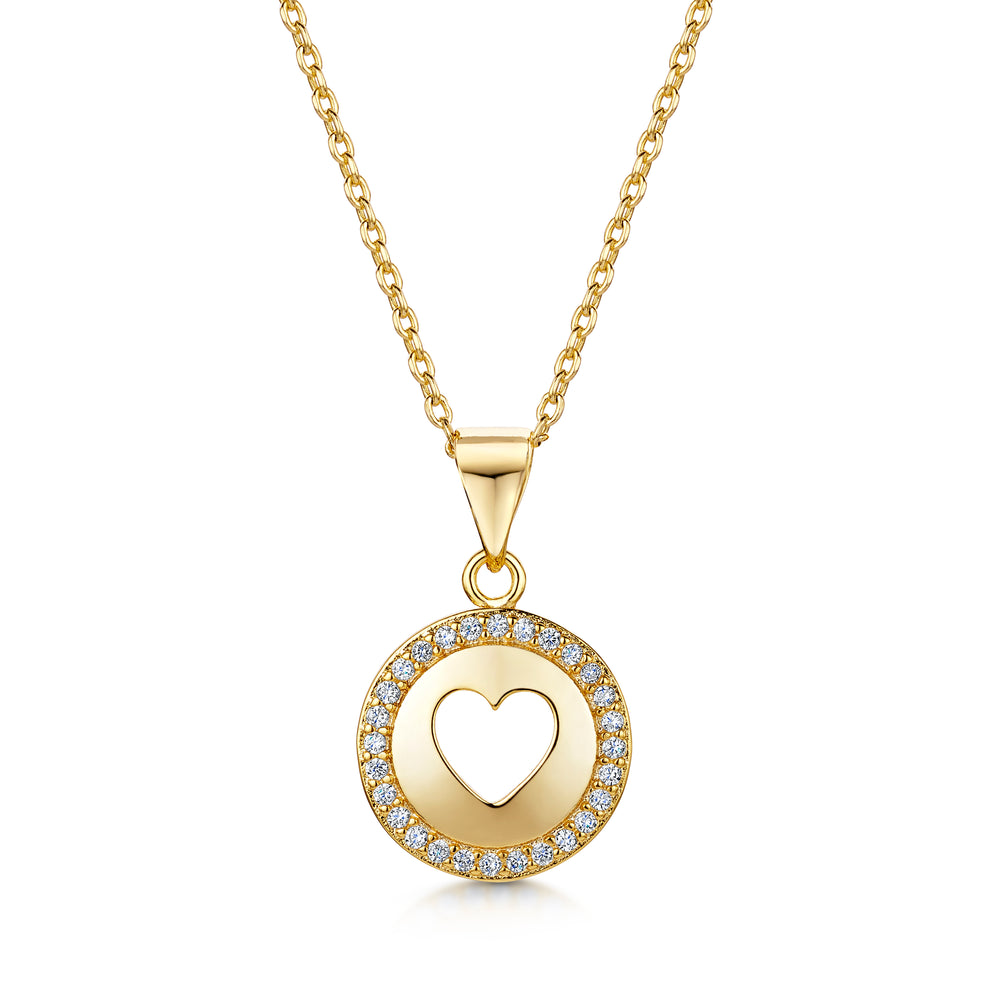LXI Cut Out Heart Halo Pendant