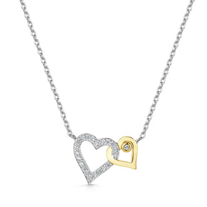 LXI Entwined Hearts Pendant Gold