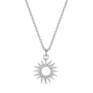 
            
                Load image into Gallery viewer, LXI Sun Pendant Rhodium
            
        