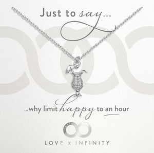 LXI Singapore Sling Pendant- Rhodium – Infinity Co