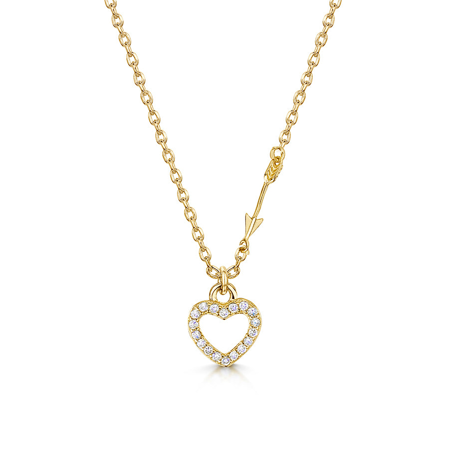 LXI Hearts & Arrows Pendant - Gold