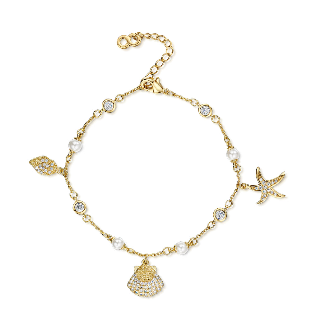 Michelle Anklet - Gold/Clear