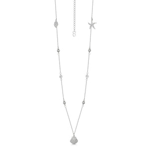 
            
                Load image into Gallery viewer, Michelle Necklace - Rhodium/Clear
            
        