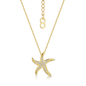 Michelle Pendant - 'starfish' - Gold/Clear