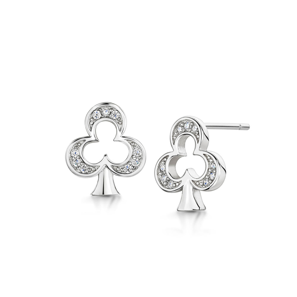 CLUB RHODIUM EARRINGS