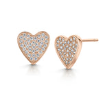 Alice Stud earring 'Heart' - Rose Gold